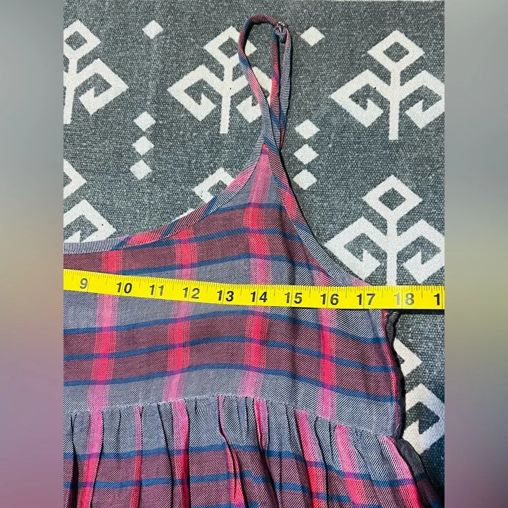 NATURAL LIFE Pink and Gray Plaid dress M - Picture 6 of 9